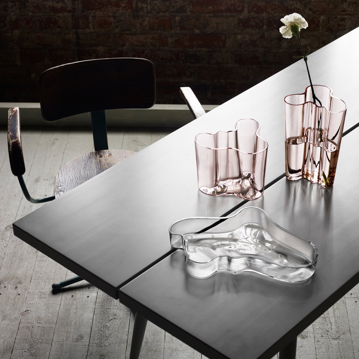 Iittala Ваза 22 см синяя Aalto | https://grandposuda.com.ua