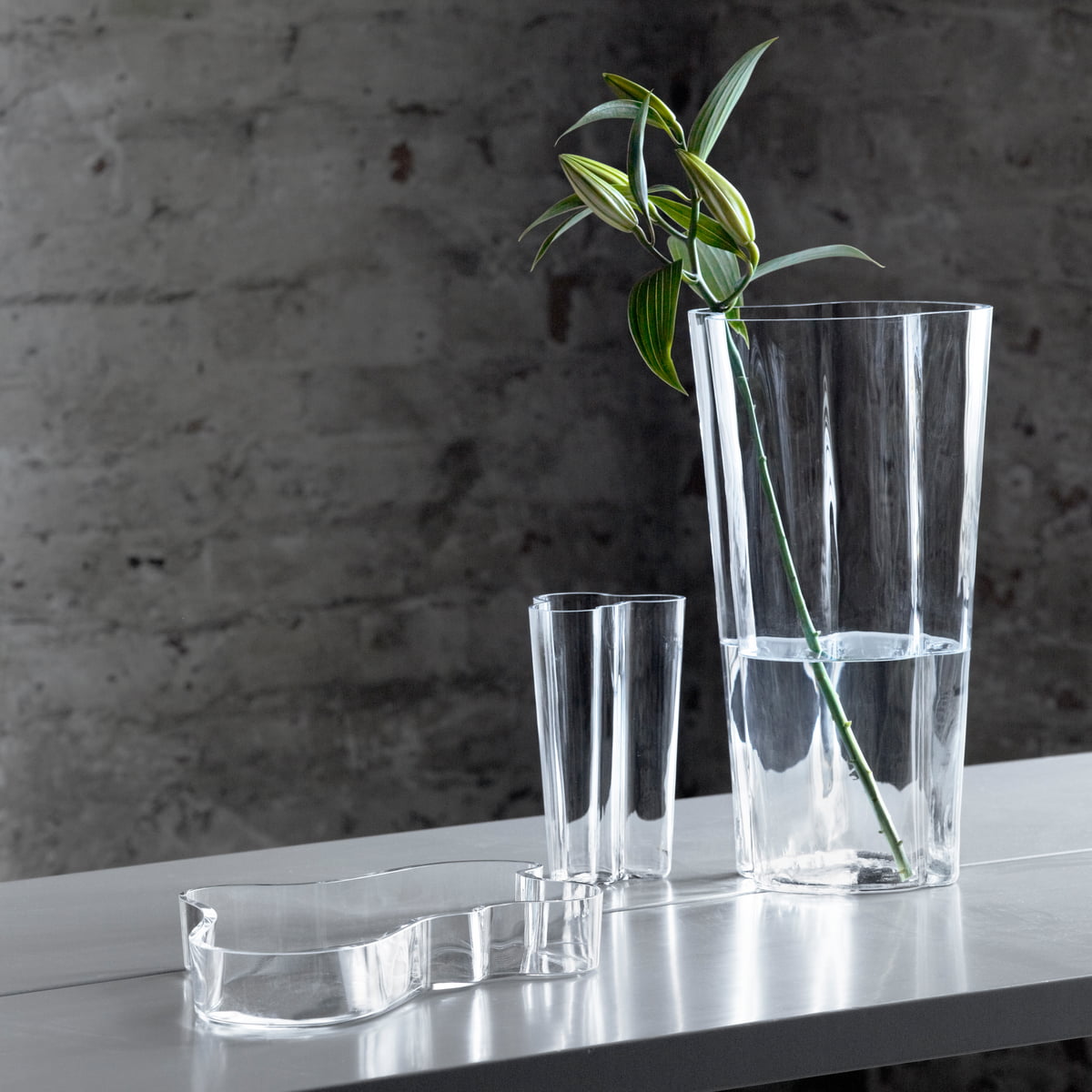 Iittala Ваза 22 см прозрачная Aalto | https://grandposuda.com.ua