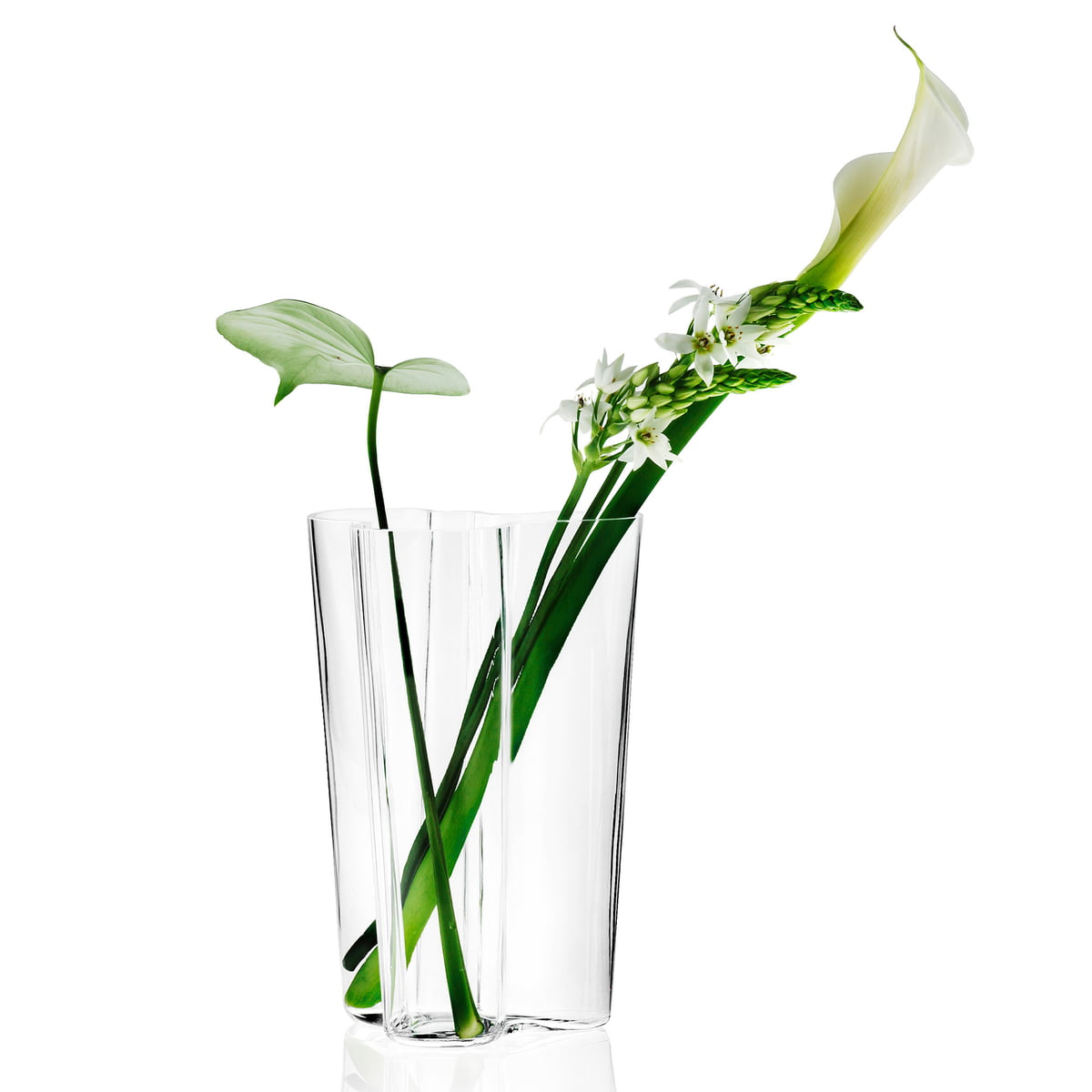 Iittala Ваза 22 см прозрачная Aalto | https://grandposuda.com.ua