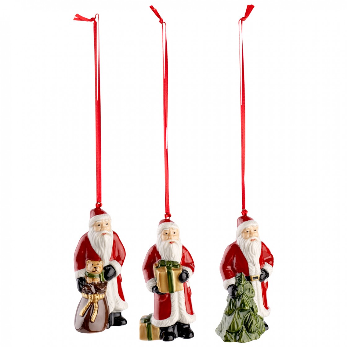 Villeroy & Boch Набір ялинкових прикрас, 3 предмета Санти 9 см Nostalgic Ornaments | https://grandposuda.com.ua