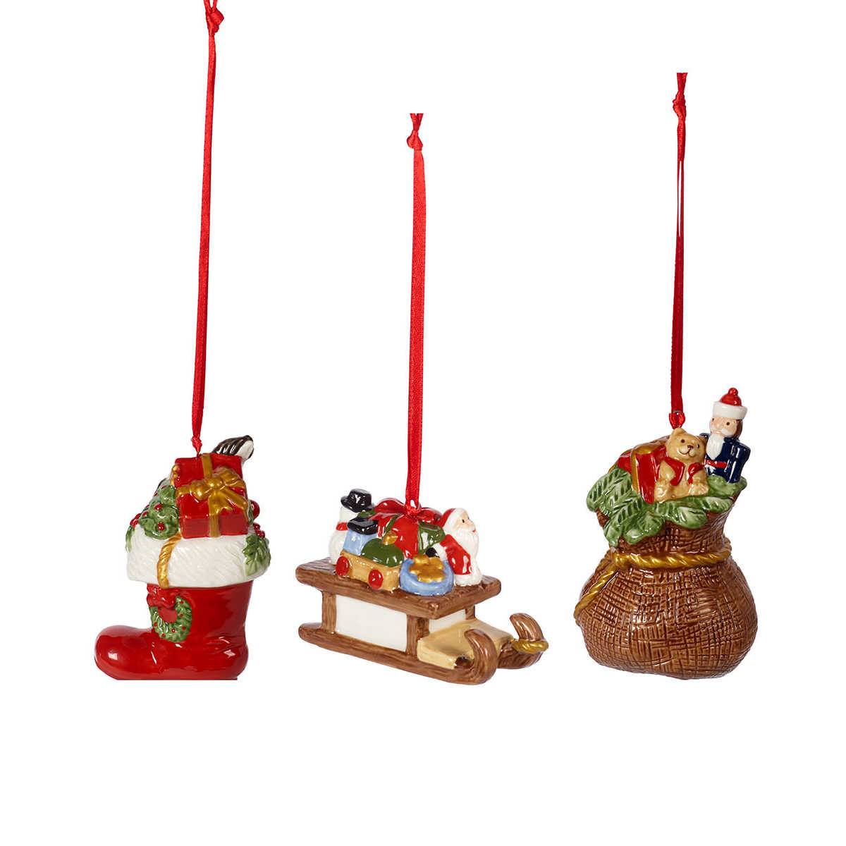 Villeroy & Boch Набір новорічних підвісок, 3 предмета, Nostalgic Ornaments | https://grandposuda.com.ua