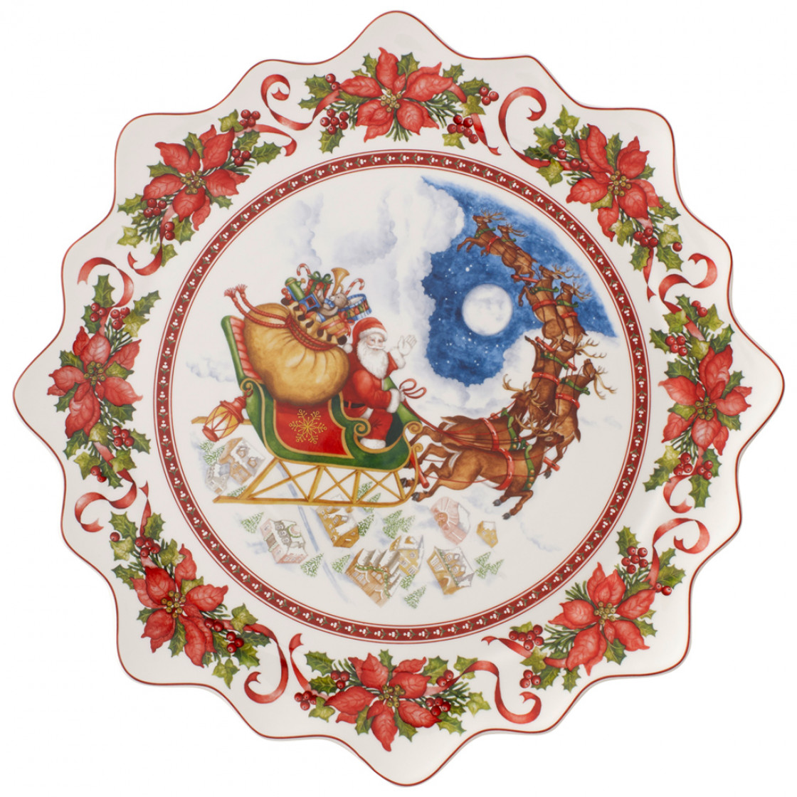 Villeroy & Boch Блюдо для выпечки большое 'полет Санты' 42 см Toy's Fantasy | https://grandposuda.com.ua
