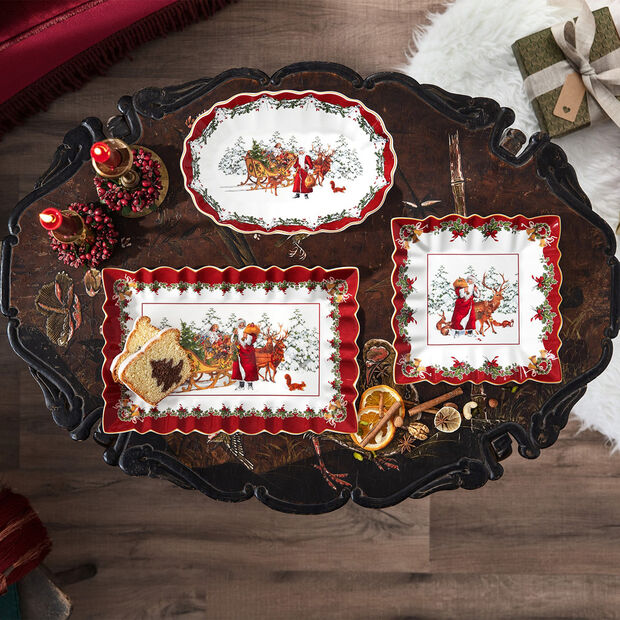 Villeroy & Boch ТарілкаСанта з лісовими тваринами квадратна 23 x 3,5 см, Toys Fantasy | https://grandposuda.com.ua