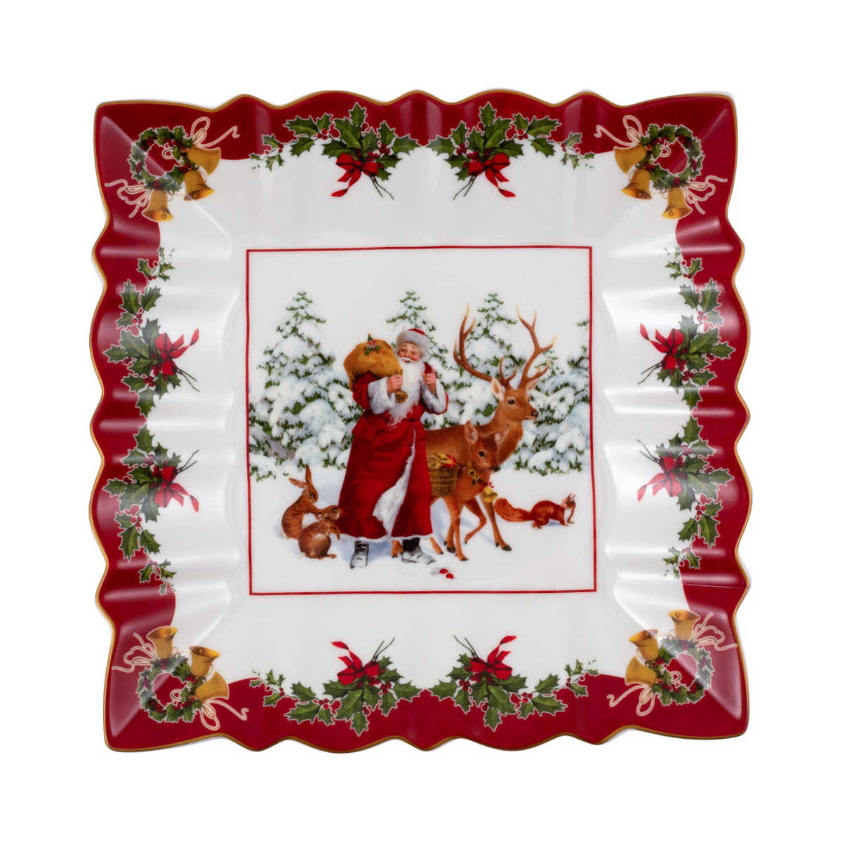 Villeroy & Boch ТарілкаСанта з лісовими тваринами квадратна 23 x 3,5 см, Toys Fantasy | https://grandposuda.com.ua
