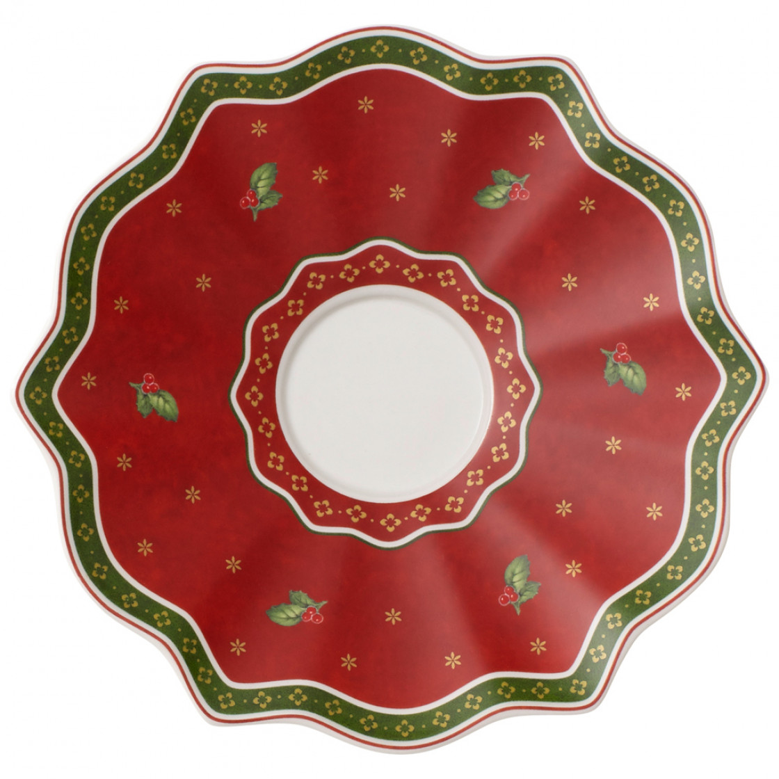Villeroy & Boch Блюдце для кружки с ручками 19 см красное Toy's Delight | https://grandposuda.com.ua