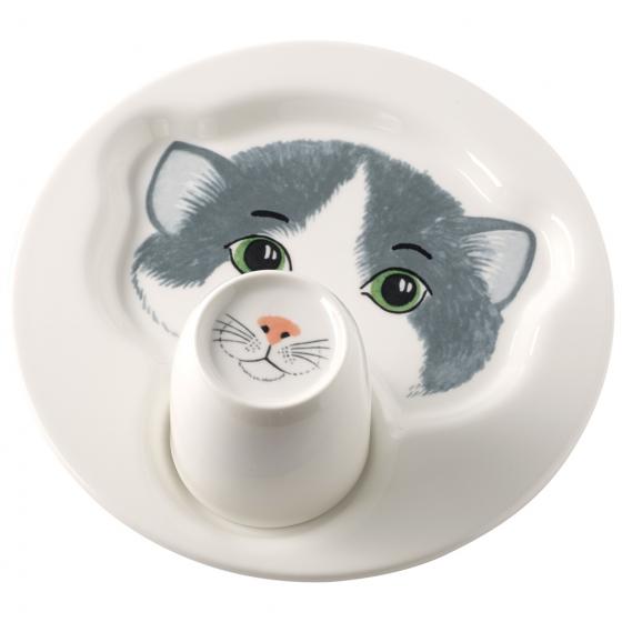 Villeroy & Boch Набор детской посуды, 2 предмета, Кот Animal Friends | https://grandposuda.com.ua