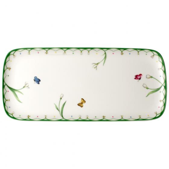 Villeroy & Boch Прямоугольное блюдо для торта 35х16 см Colourful Spring | https://grandposuda.com.ua