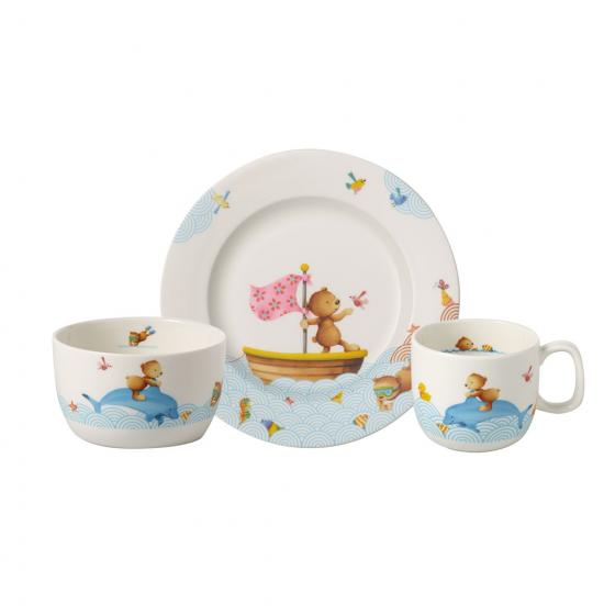 Villeroy & Boch Дитячий набір посуду 3 предмета в подарунковій упаковці Happy as a Bear | https://grandposuda.com.ua