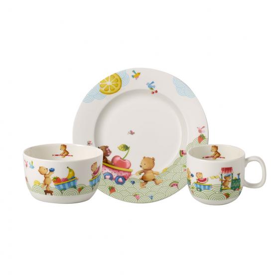 Villeroy & Boch Дитячий набір посуду 3 предмета в подарунковій упаковці Hungry as a Bear | https://grandposuda.com.ua