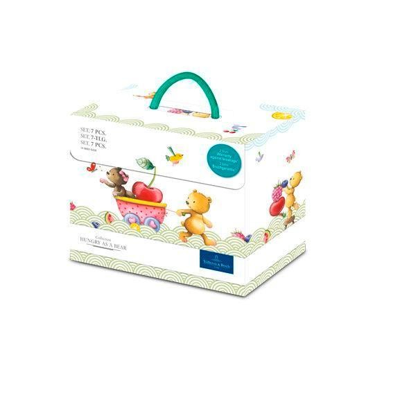 Villeroy & Boch Детский набор посуды 7 предметов в подарочной упаковке Hungry as a Bear | https://grandposuda.com.ua