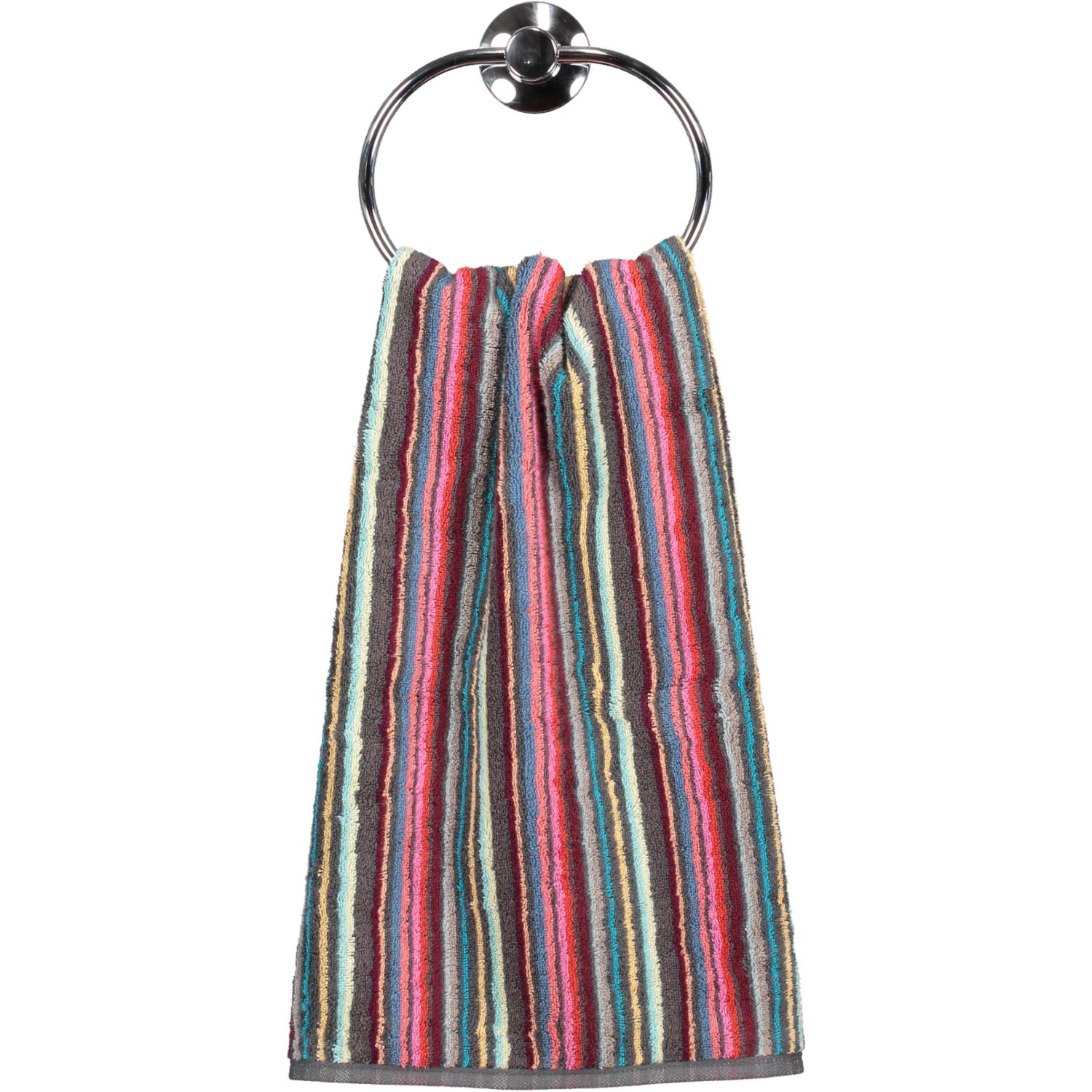 Рушник для рук 50 х 100 см Gray-multicolor Remake Stripes Cawo | https://grandposuda.com.ua