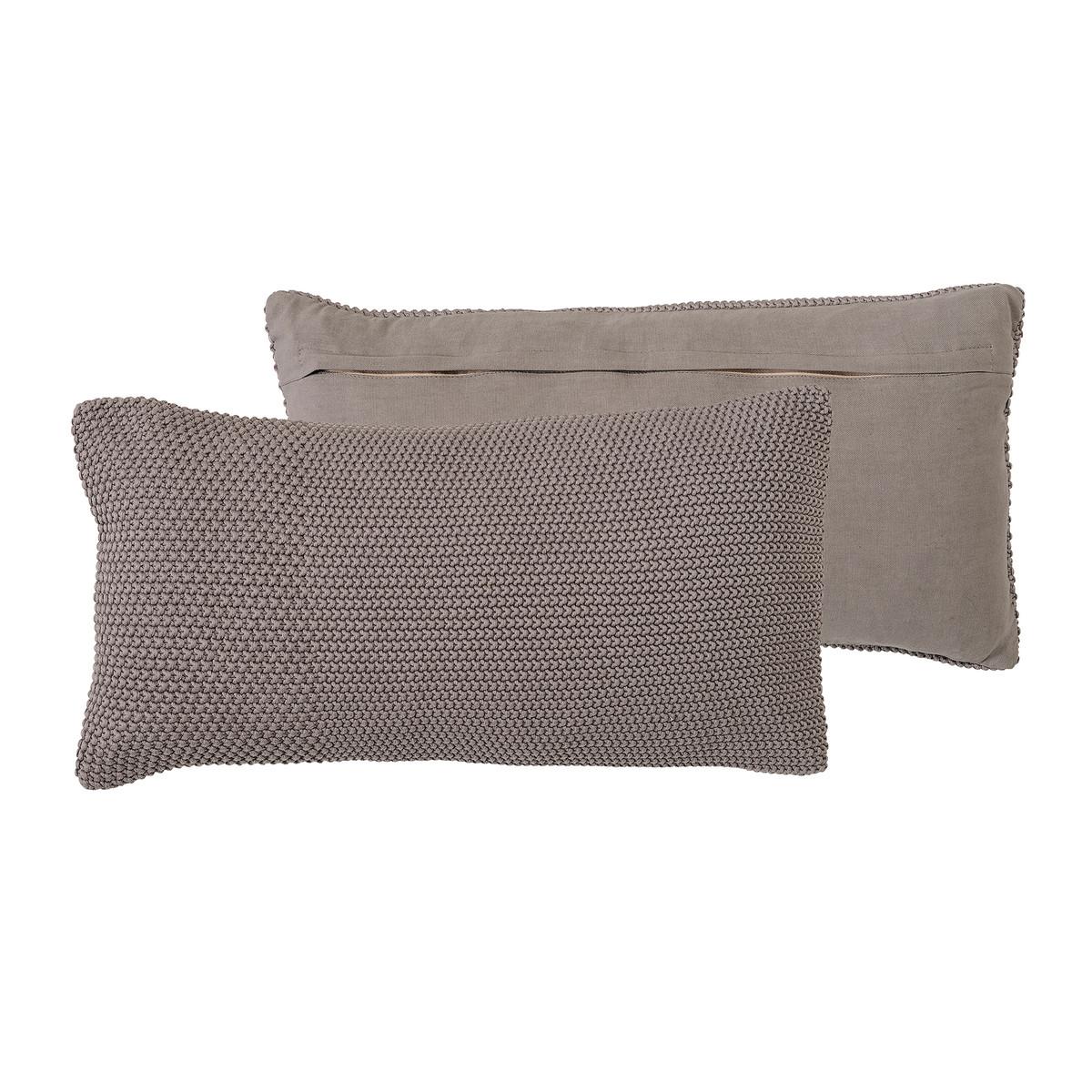 Bloomingville Подушка 12x30x60 см серая Strickkissen | https://grandposuda.com.ua