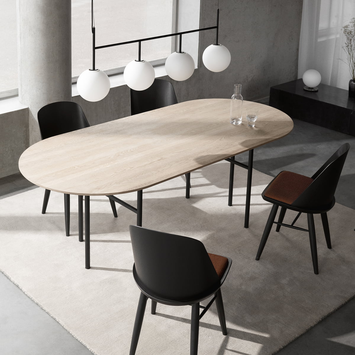Стол 73x95x210 см черный/дуб Snaregade Menu | https://grandposuda.com.ua
