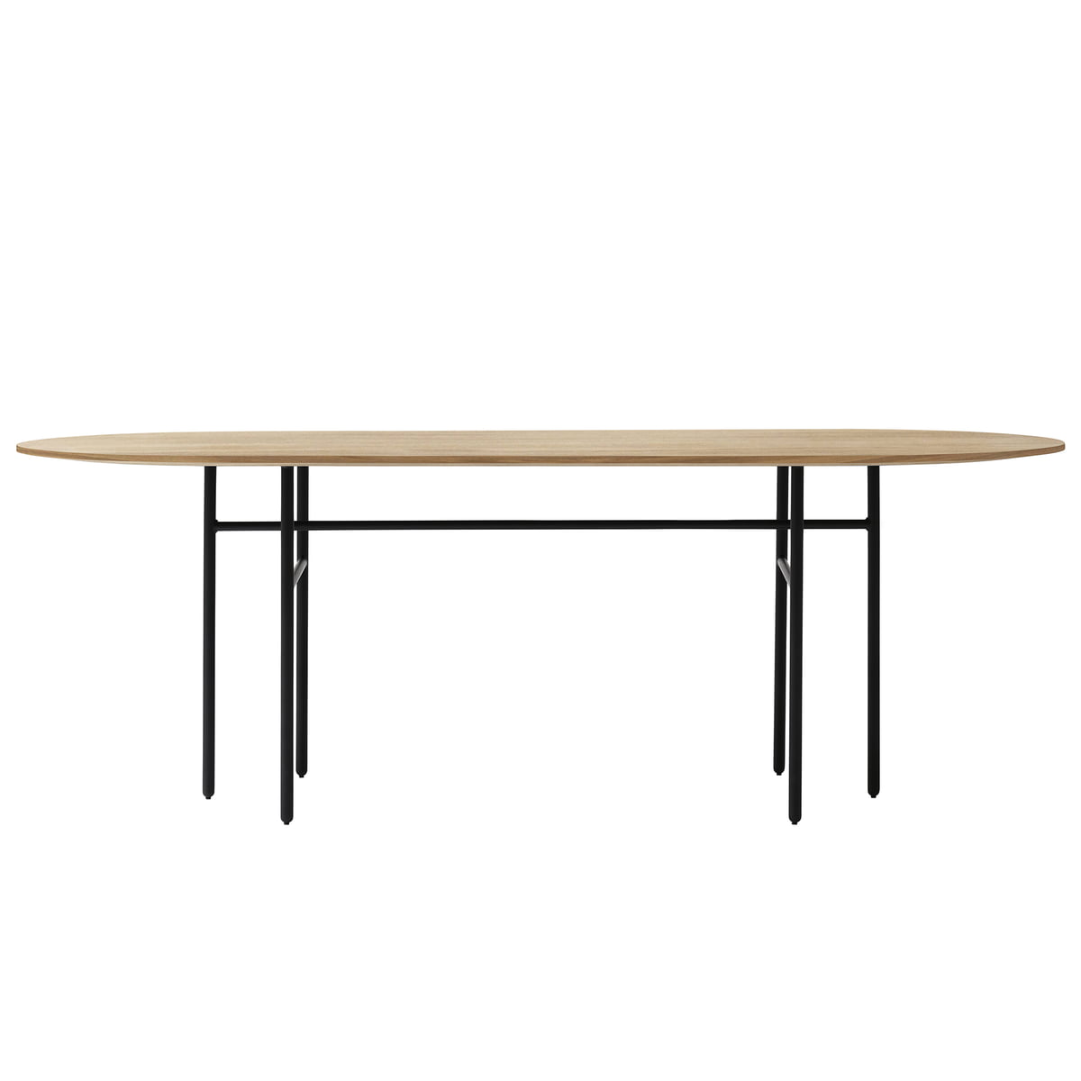 Стіл 73x95x210 см чорний / дуб Snaregade Menu | https://grandposuda.com.ua