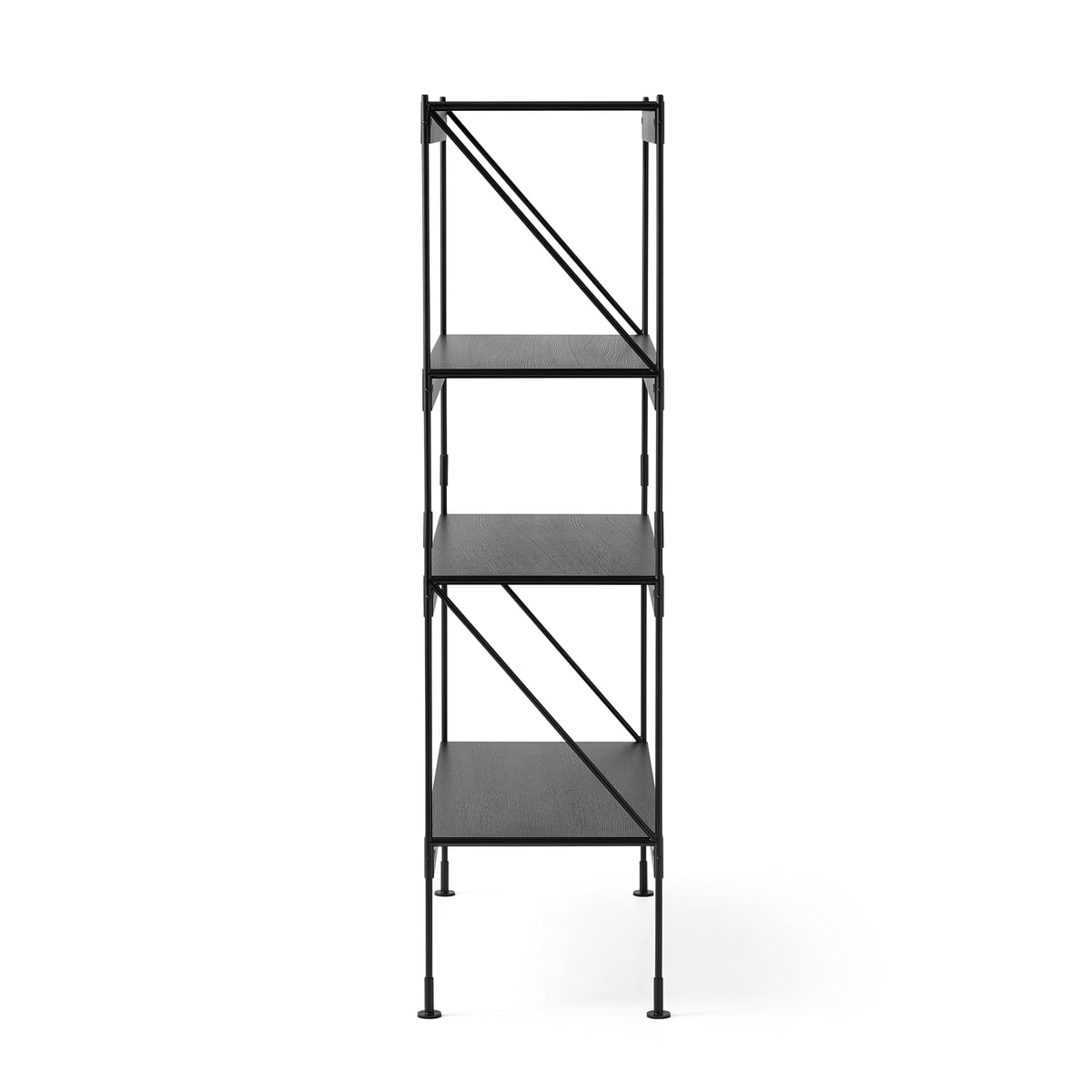 Модульная стеллажная система 75x40x183,6 см хром/черная Zet Storing Menu | https://grandposuda.com.ua