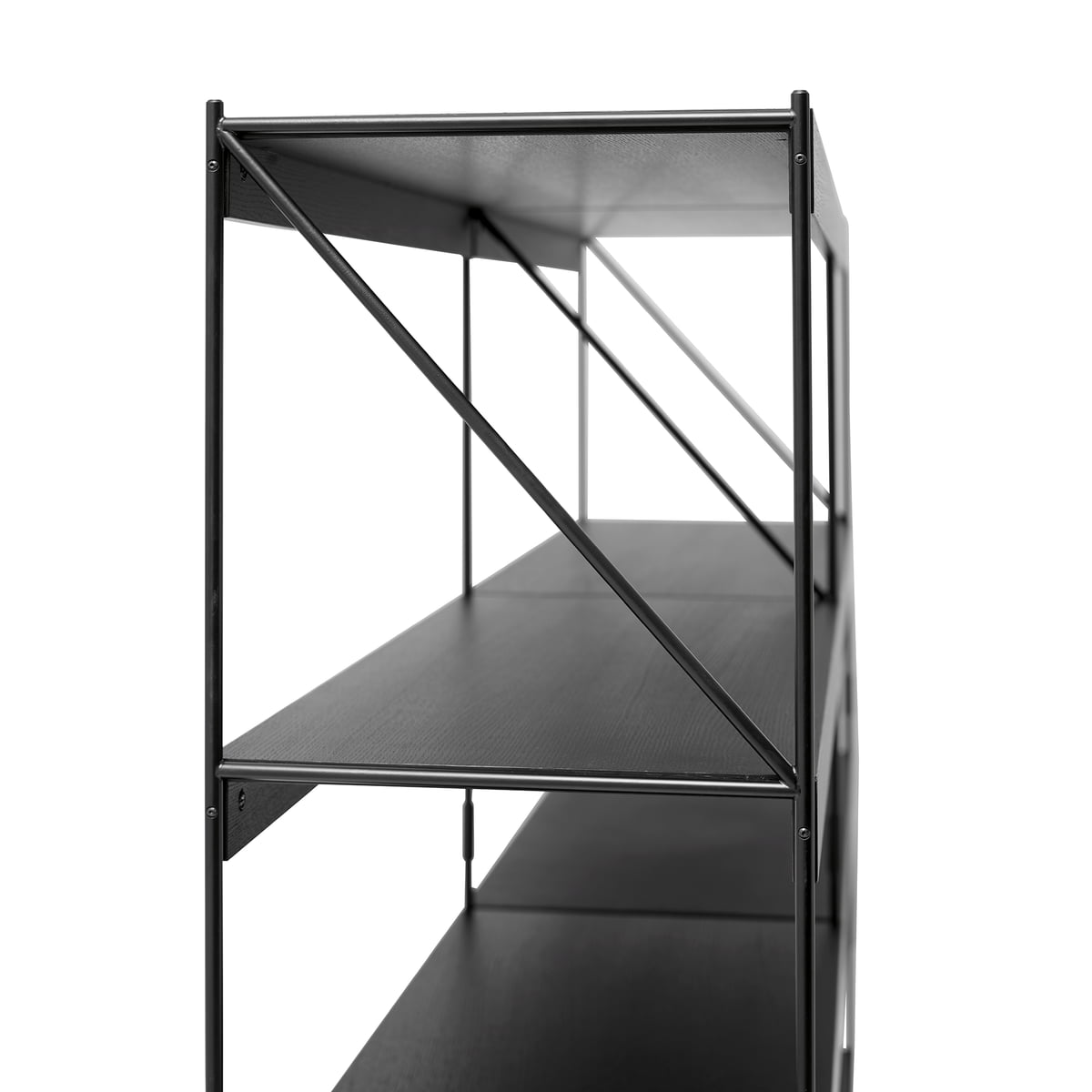 Модульная стеллажная система 153,4x40x92,4 см хром/черная Zet Storing Menu | https://grandposuda.com.ua