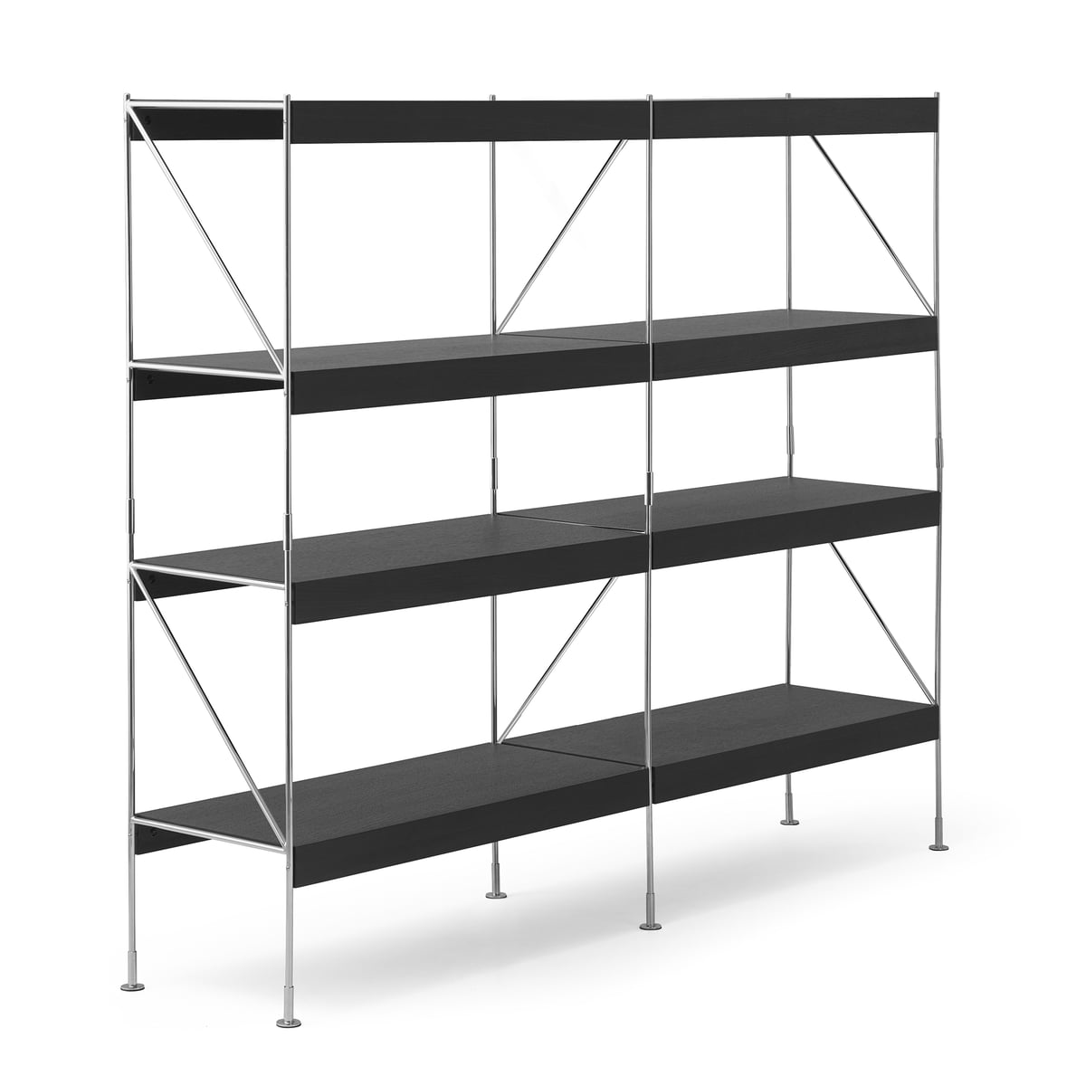 Модульная стеллажная система 153,4x40x92,4 см черная Zet Storing Menu | https://grandposuda.com.ua