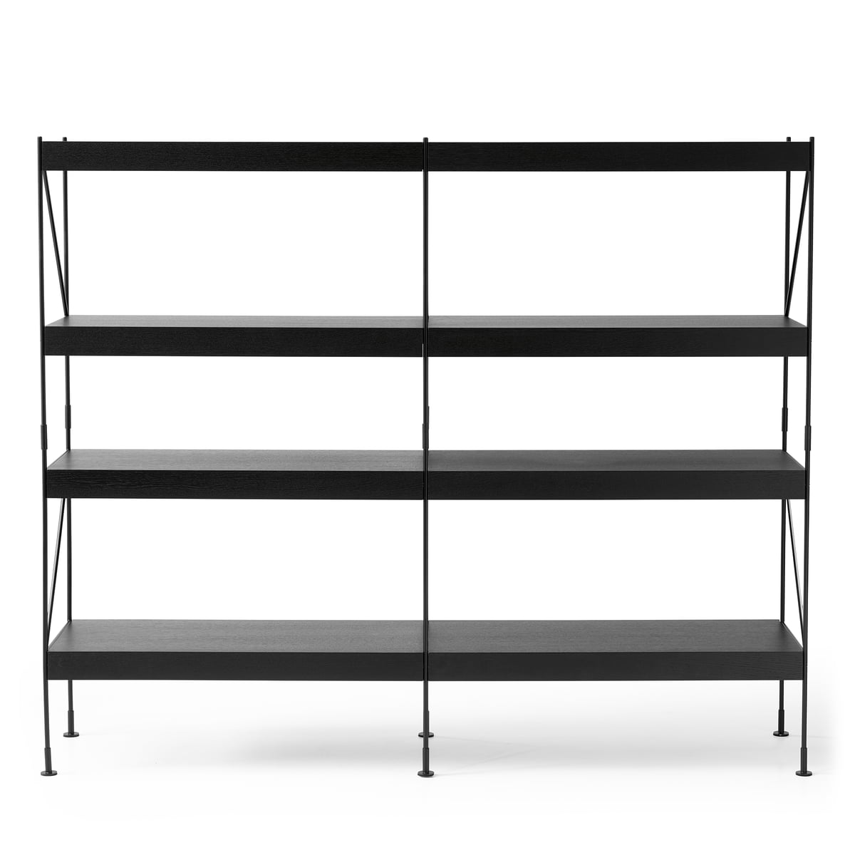 Модульная стеллажная система 153,4x40x183,6 см черная Zet Storing Menu | https://grandposuda.com.ua