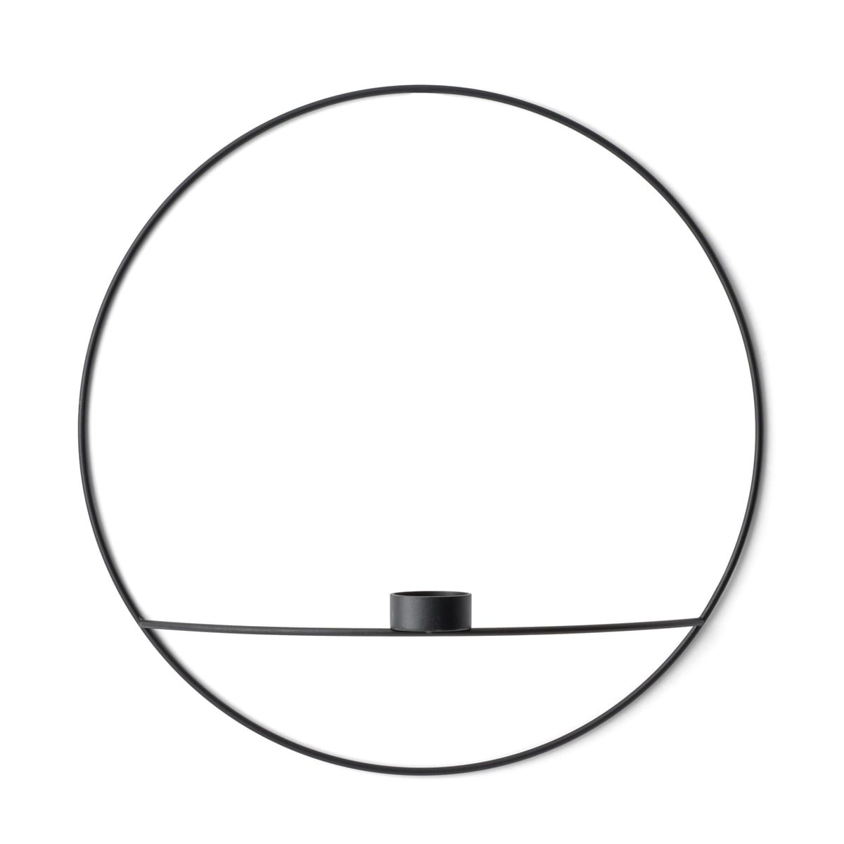 Підсвічник для чайної свічки 12x44 см чорний Pov Circle Menu | https://grandposuda.com.ua