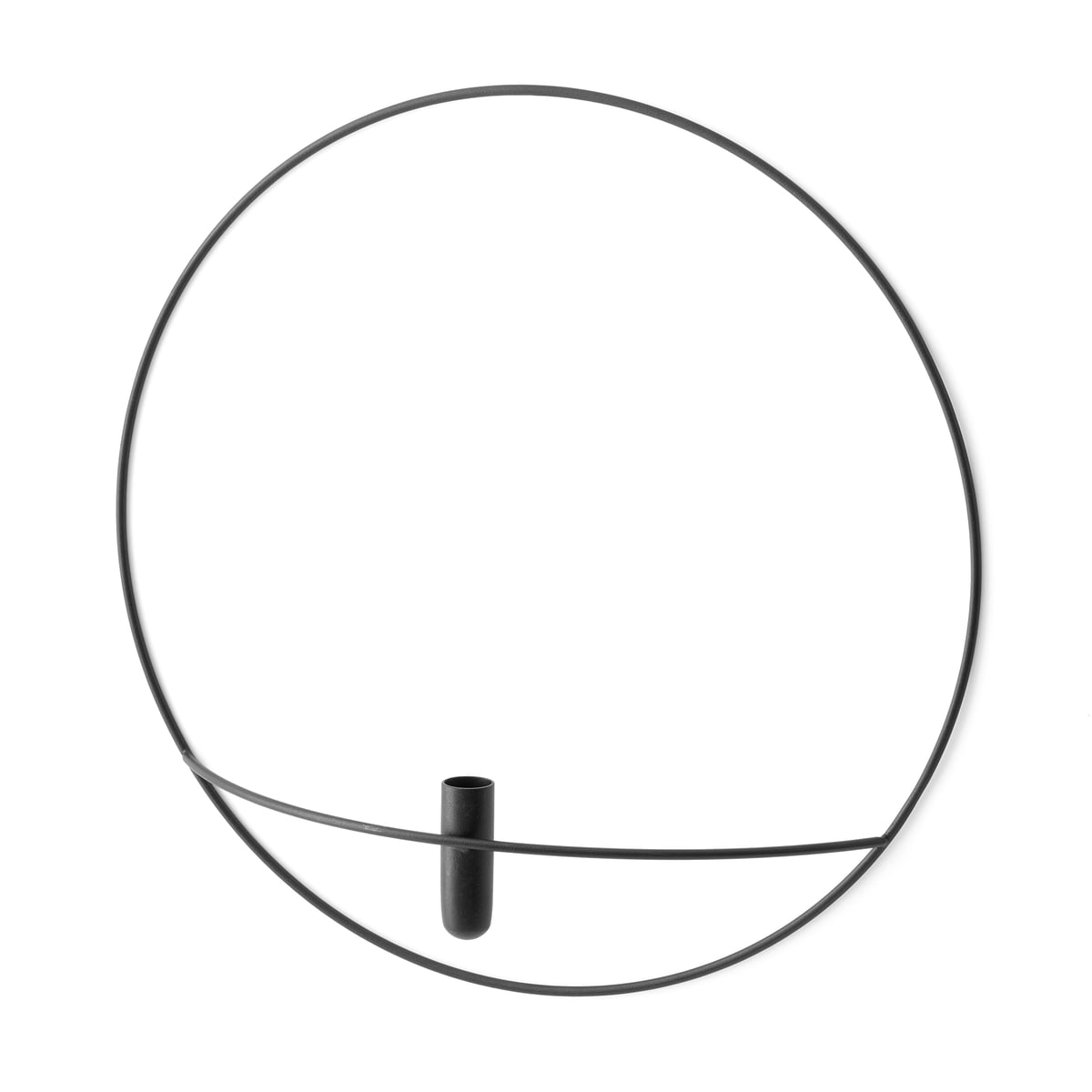 Ваза настенная 12x44 см латунь Pov Circle Menu | https://grandposuda.com.ua