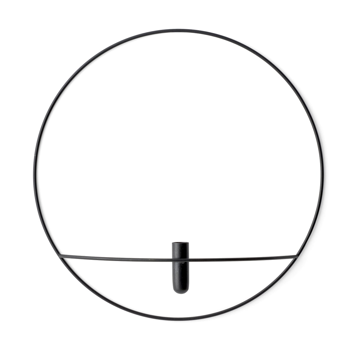 Ваза настенная 12x44 см черная Pov Circle Menu | https://grandposuda.com.ua