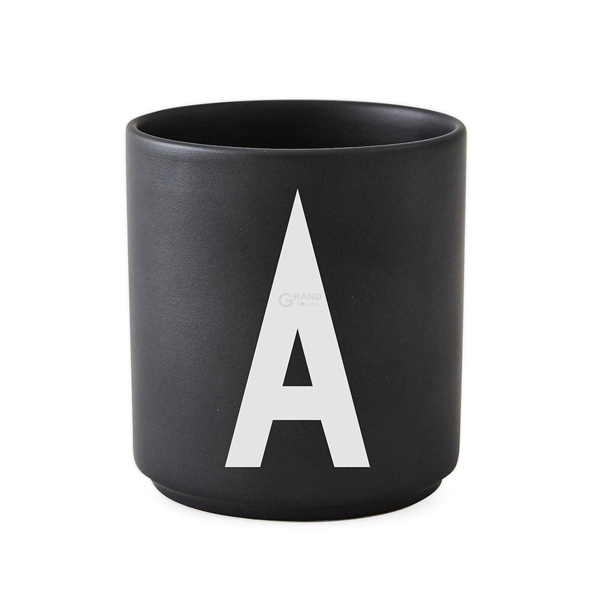 Design Letters Чашка A 325 мл черная AJ Porzellan Becher | https://grandposuda.com.ua
