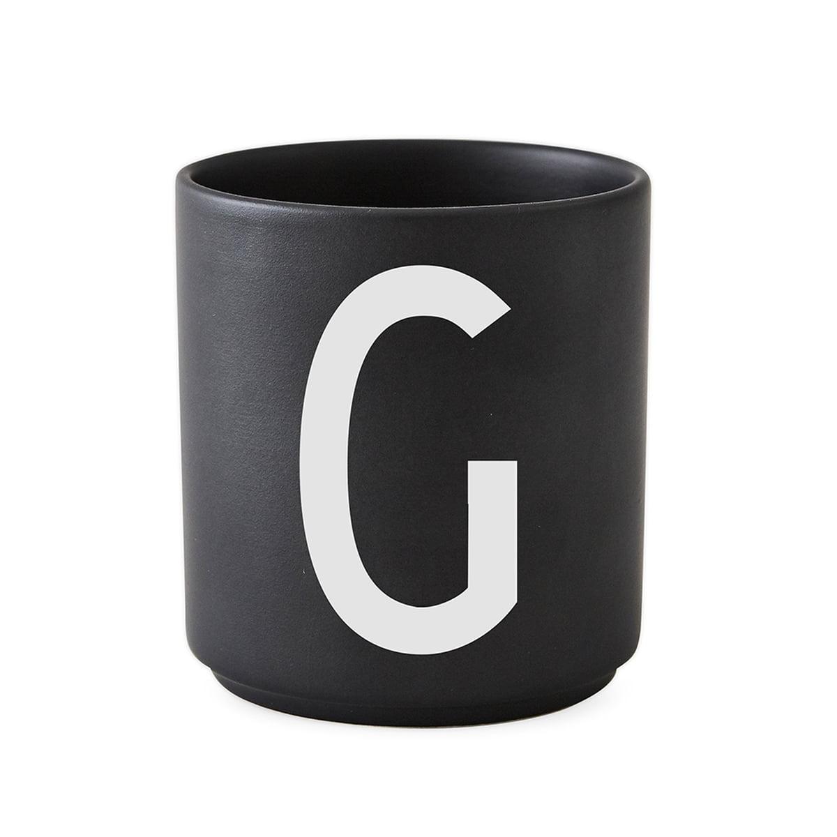 Design Letters Чашка G 325 мл черная AJ Porzellan Becher | https://grandposuda.com.ua