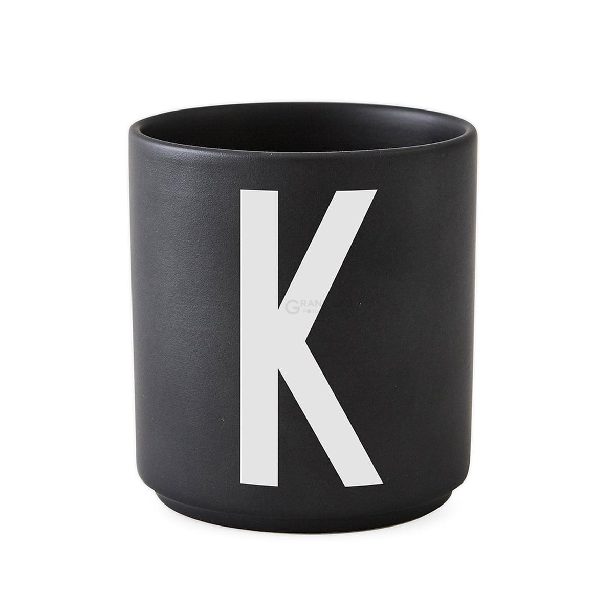 Design Letters Чашка K 325 мл черная AJ Porzellan Becher | https://grandposuda.com.ua