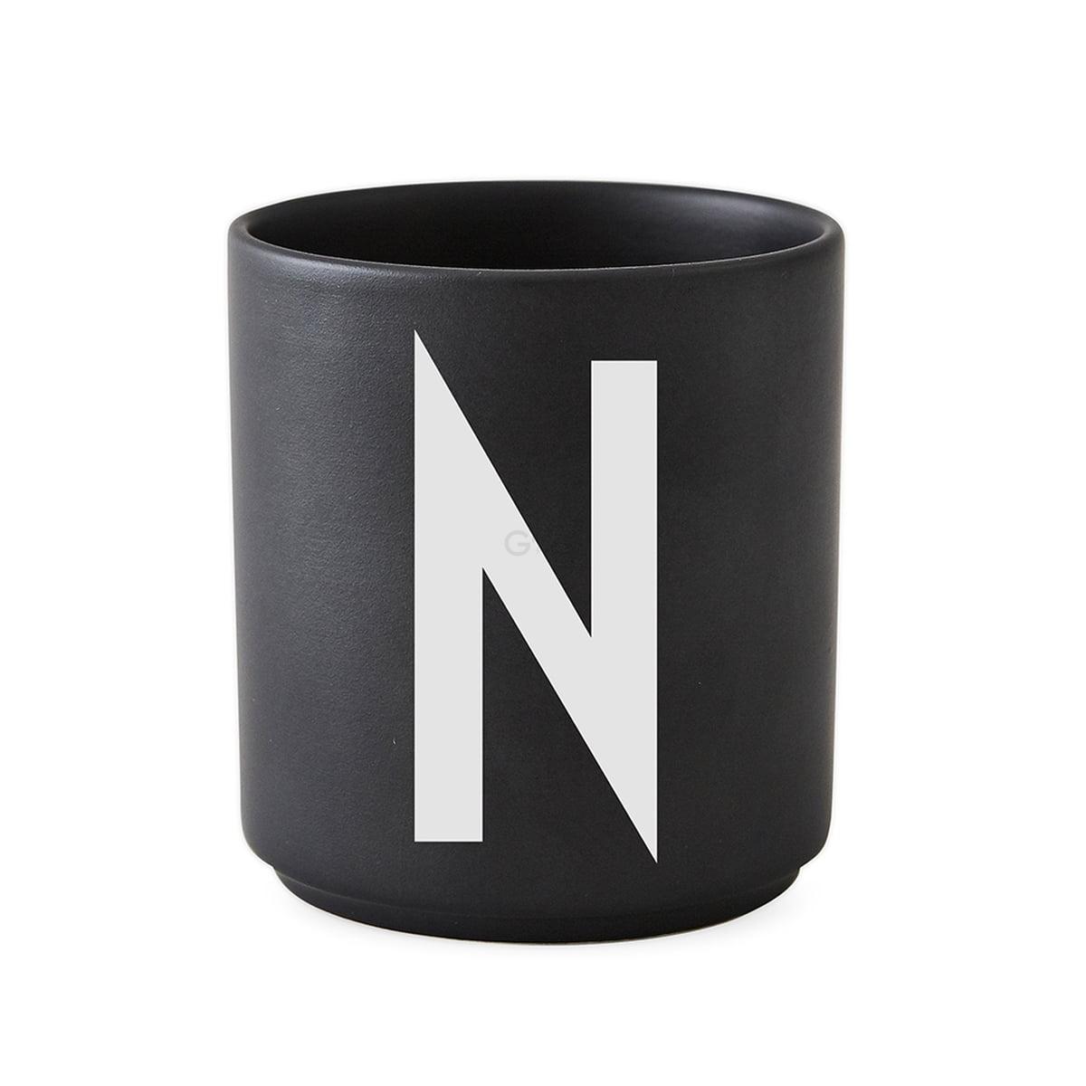 Design Letters Чашка N 325 мл черная AJ Porzellan Becher | https://grandposuda.com.ua