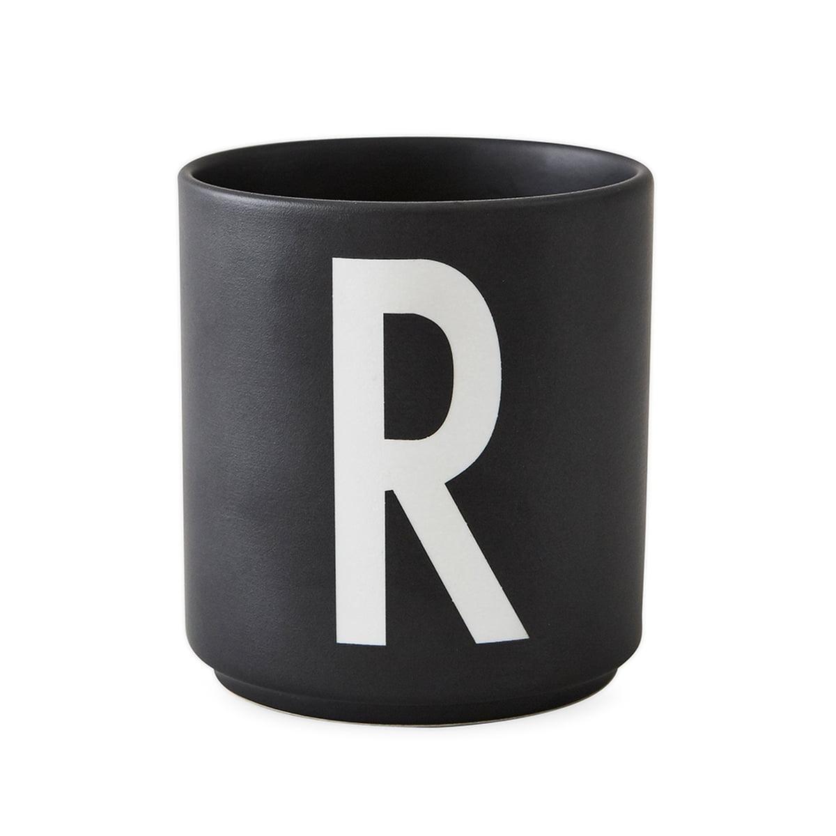 Design Letters Чашка R 325 мл черная AJ Porzellan Becher | https://grandposuda.com.ua
