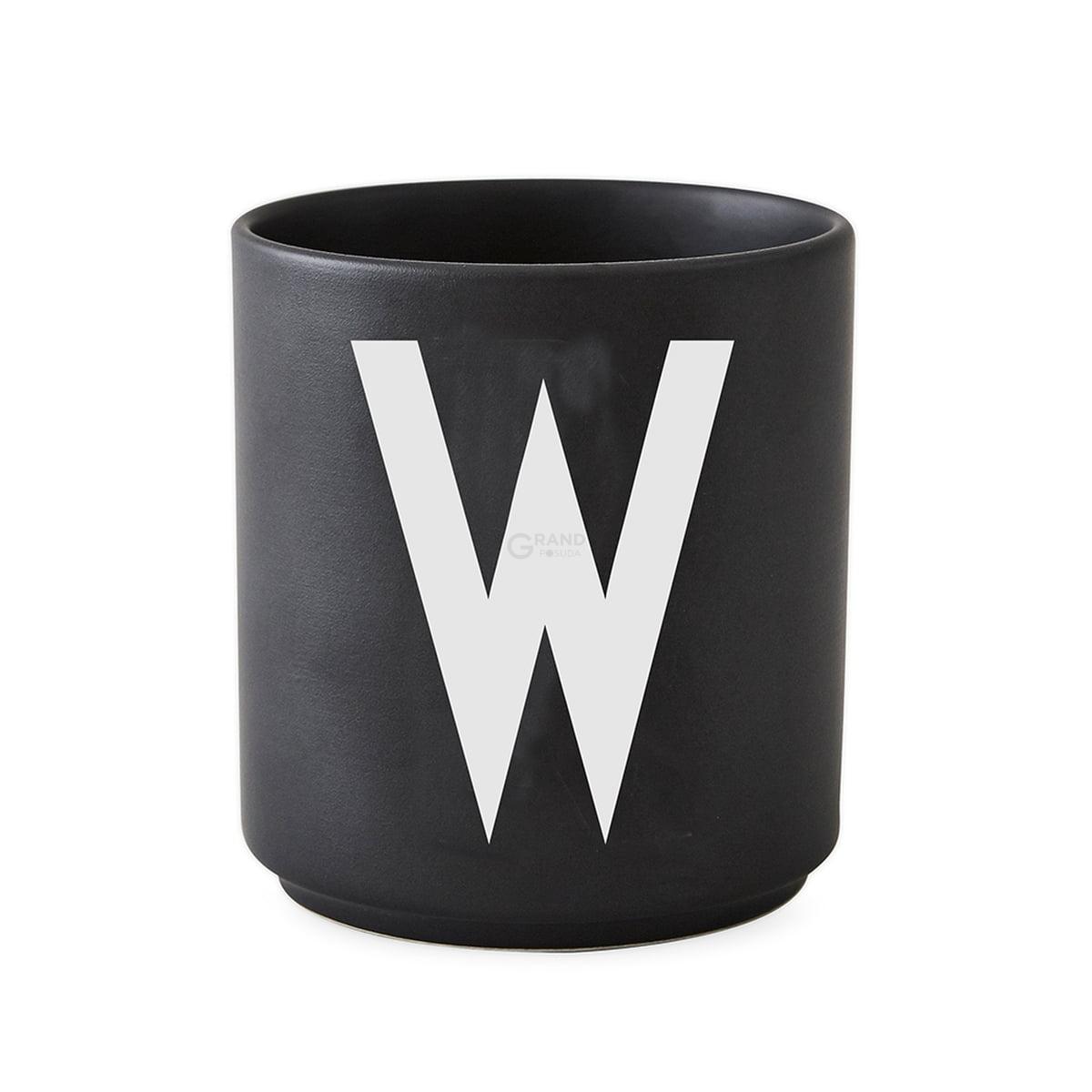 Design Letters Чашка W 325 мл черная AJ Porzellan Becher | https://grandposuda.com.ua