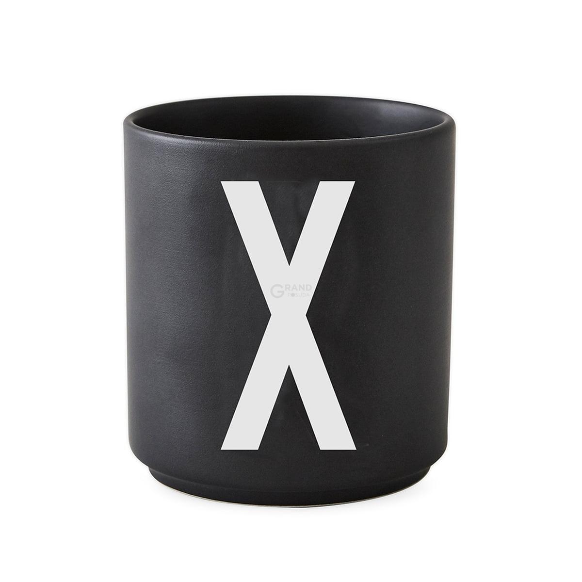 Design Letters Чашка X 325 мл черная AJ Porzellan Becher | https://grandposuda.com.ua