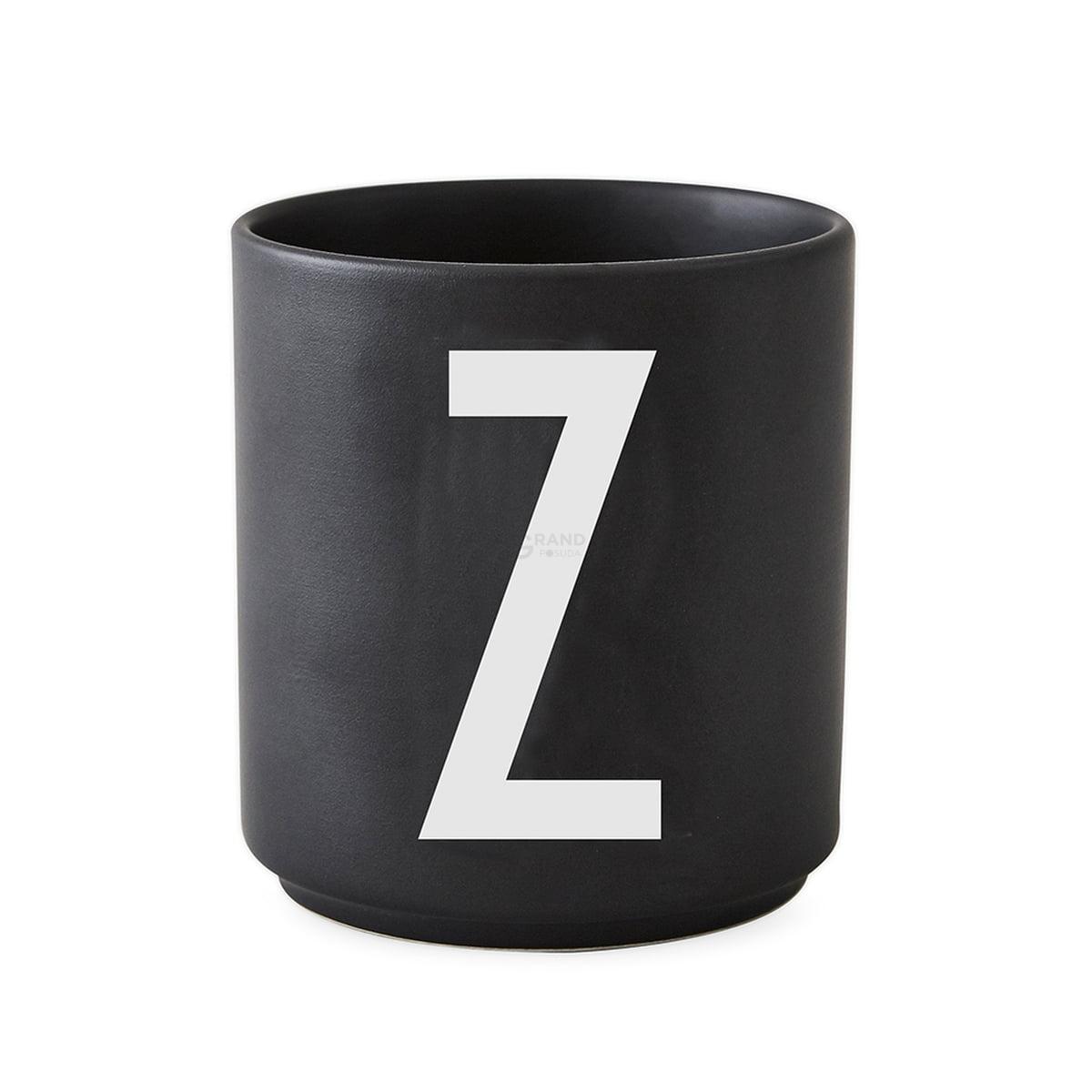 Design Letters Чашка Z 325 мл черная AJ Porzellan Becher | https://grandposuda.com.ua