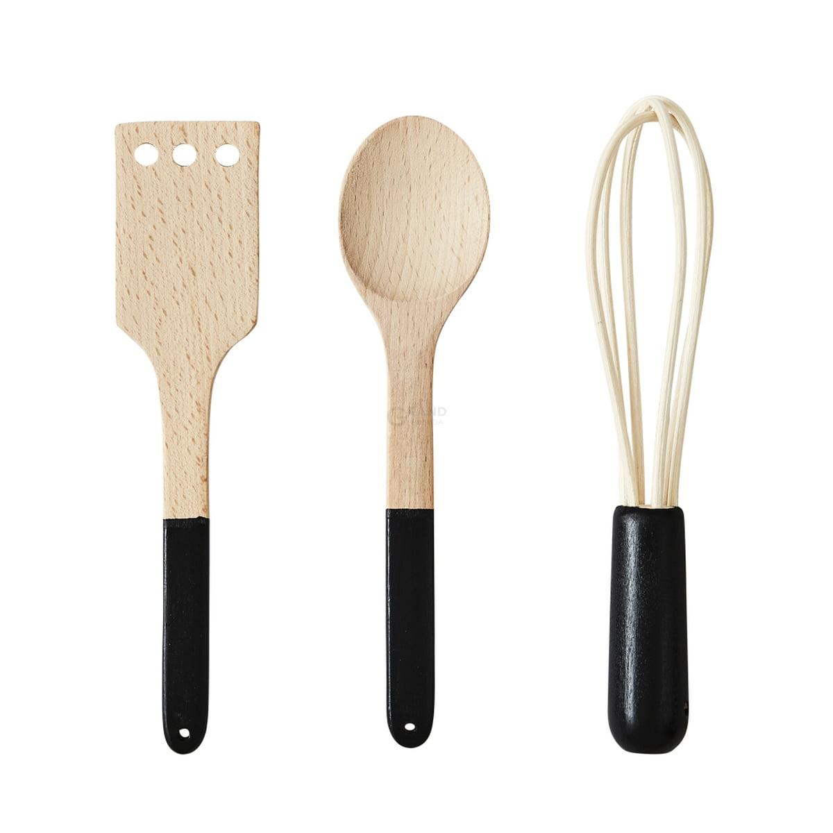 Design Letters Дитячі столові прибори 17,3x16,3x17,3 см чорні Cooking Tools Spielzeug Set | https://grandposuda.com.ua