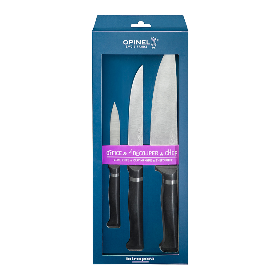 Opinel Набір ножів 38,7х2,7х15,2 см металік / чорний Intempora | https://grandposuda.com.ua