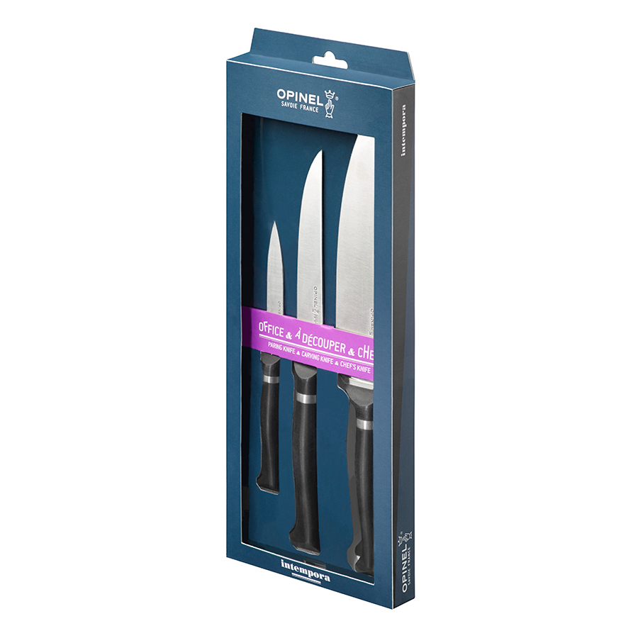 Opinel Набір ножів 38,7х2,7х15,2 см металік / чорний Intempora | https://grandposuda.com.ua