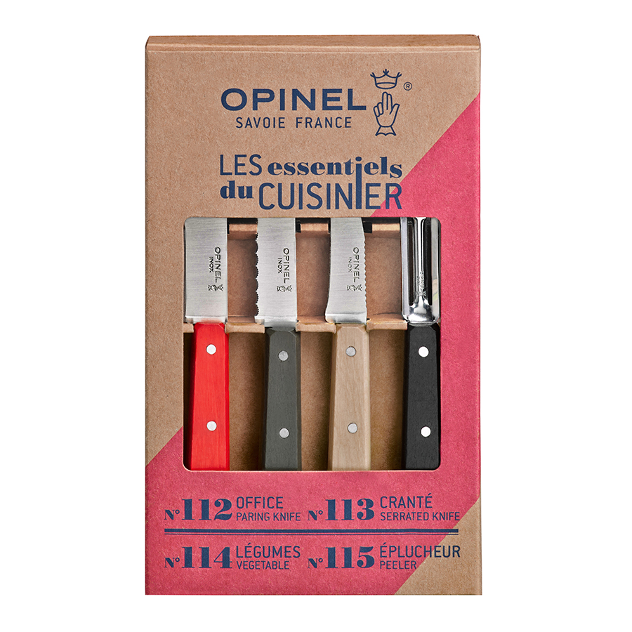 Opinel Набір з 4 кухонних ножів 21,5х2,8х13 см мульти Les Essentiels | https://grandposuda.com.ua