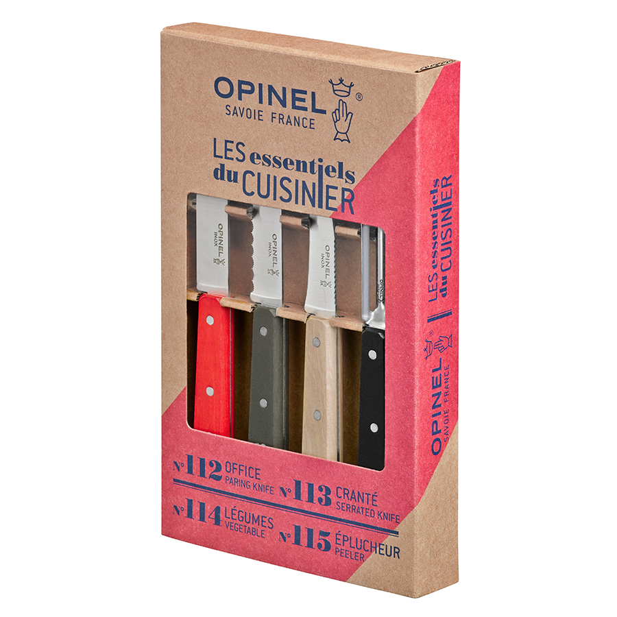 Opinel Набір з 4 кухонних ножів 21,5х2,8х13 см мульти Les Essentiels | https://grandposuda.com.ua
