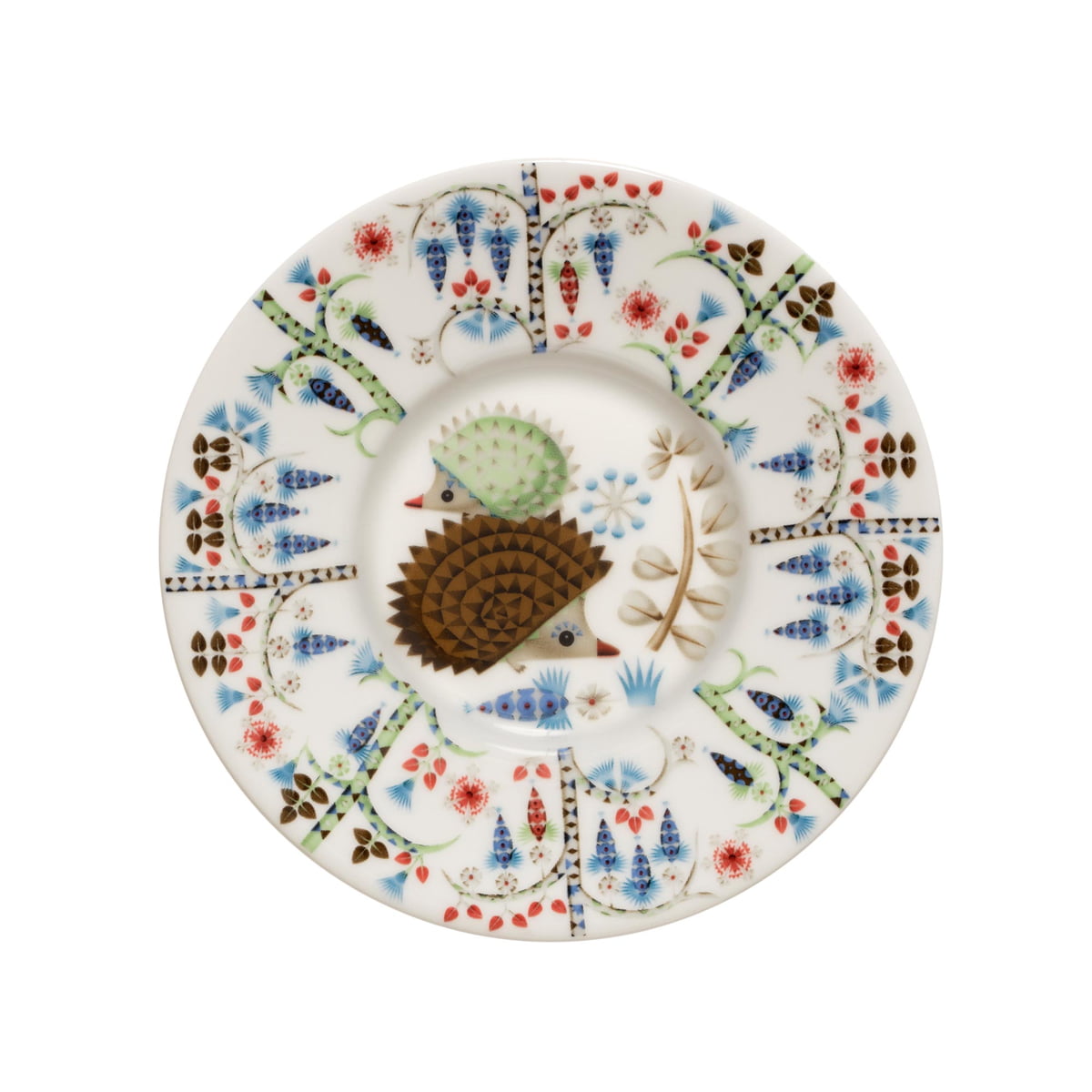 Iittala Блюдце к чашке для кофе Ø 15 см белое/мульти Siimes Taika | https://grandposuda.com.ua