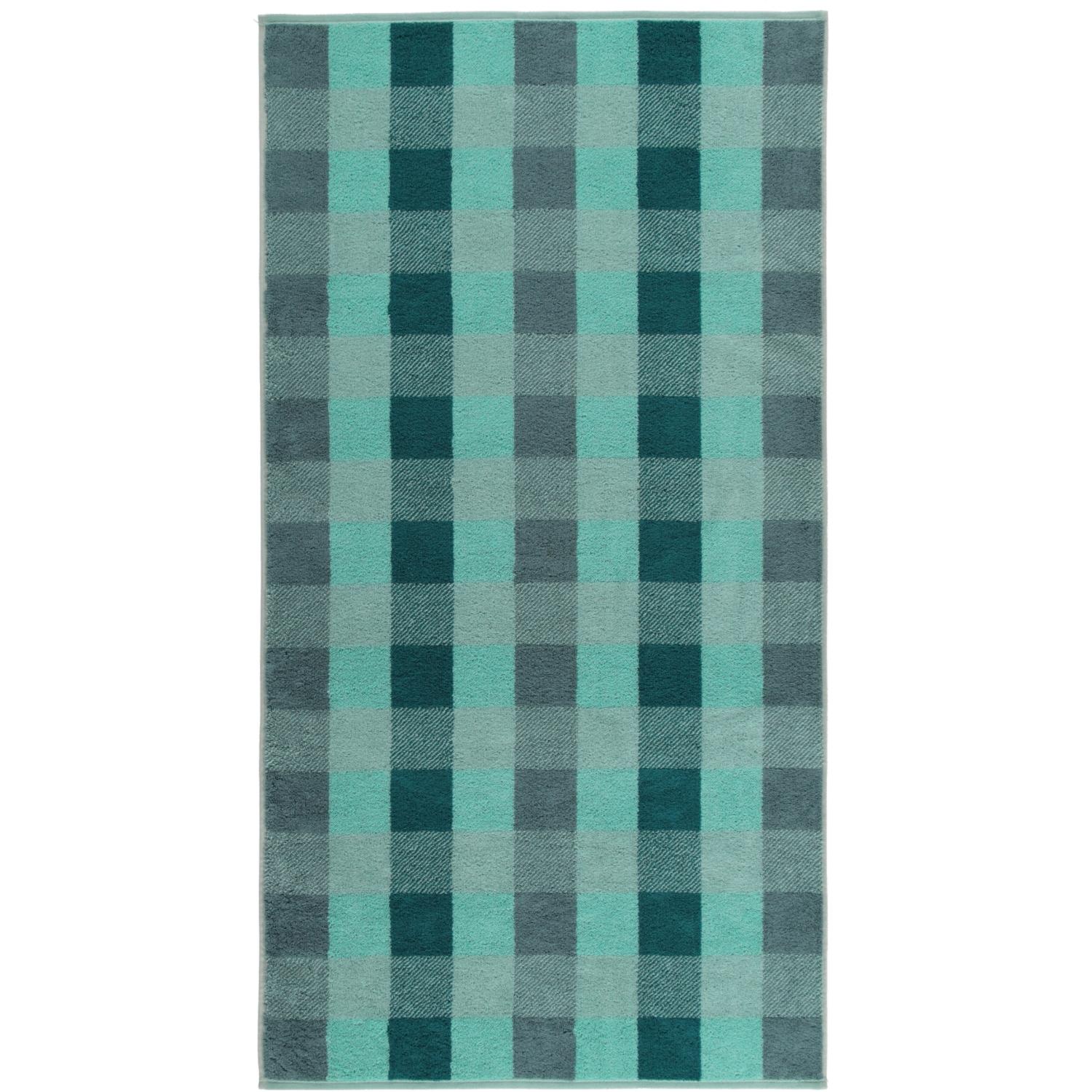 Рушник для душу 70 х 140 см Sea Green Check Karo Cawo | https://grandposuda.com.ua