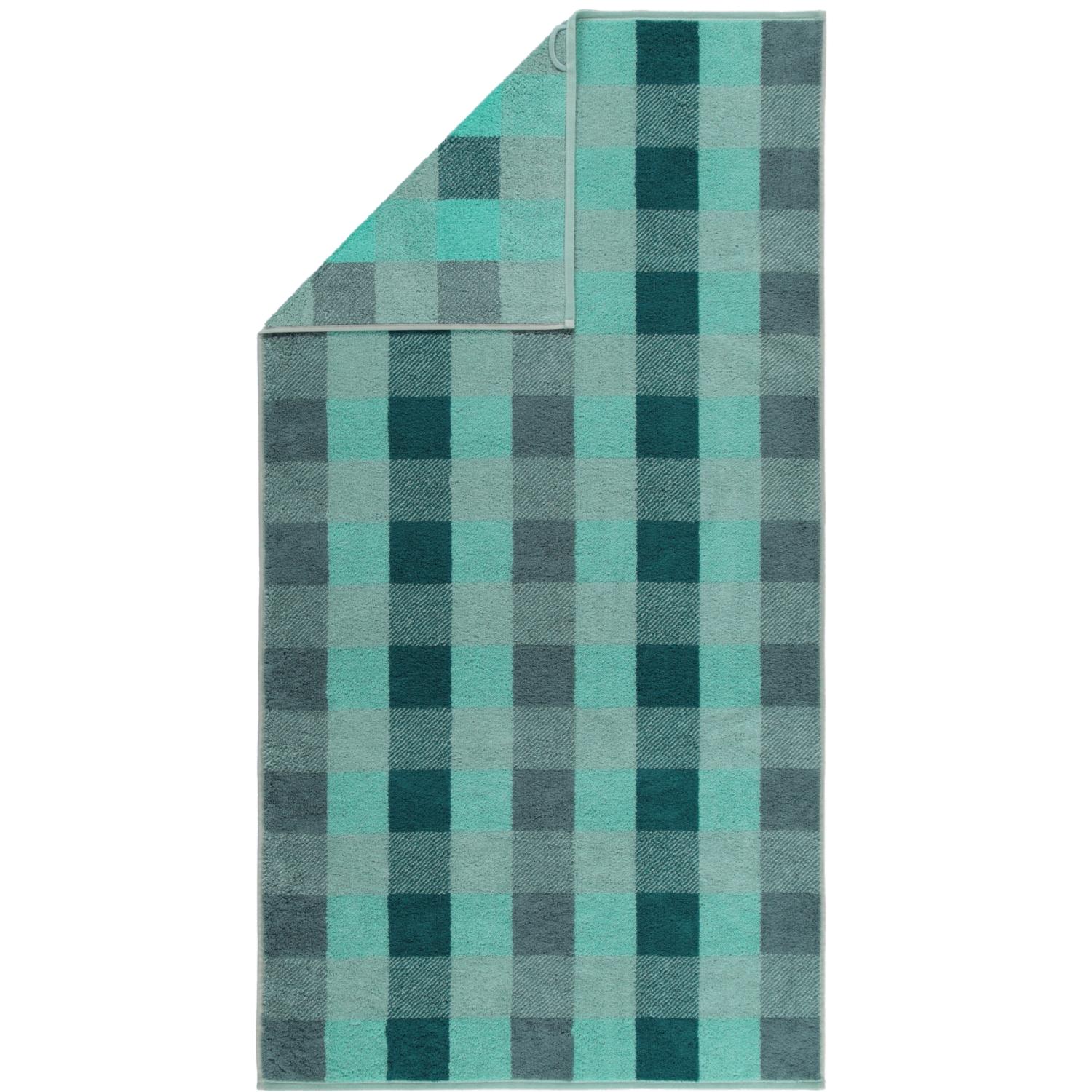 Рушник для душу 70 х 140 см Sea Green Check Karo Cawo | https://grandposuda.com.ua
