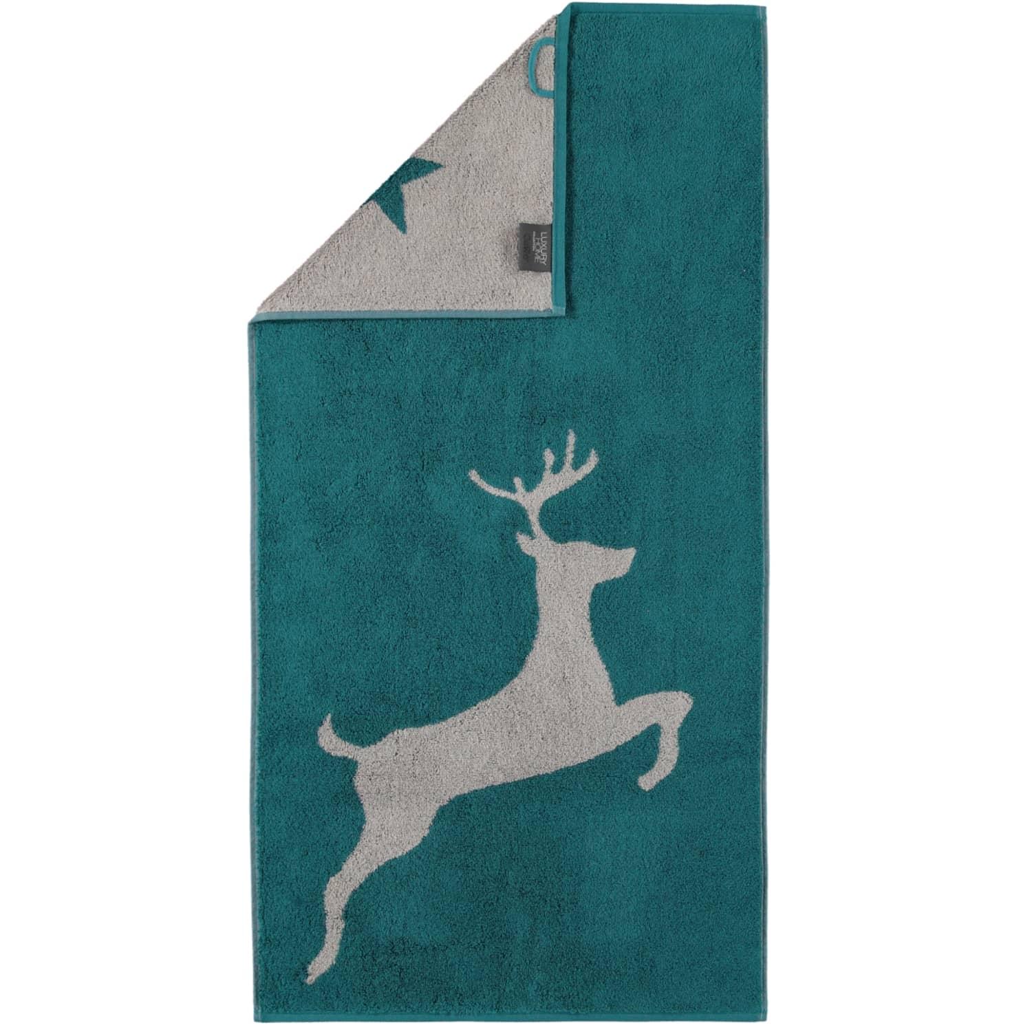 Рушник для рук 50 х 100 см Smaragd Deer Christmas Edition Cawo | https://grandposuda.com.ua