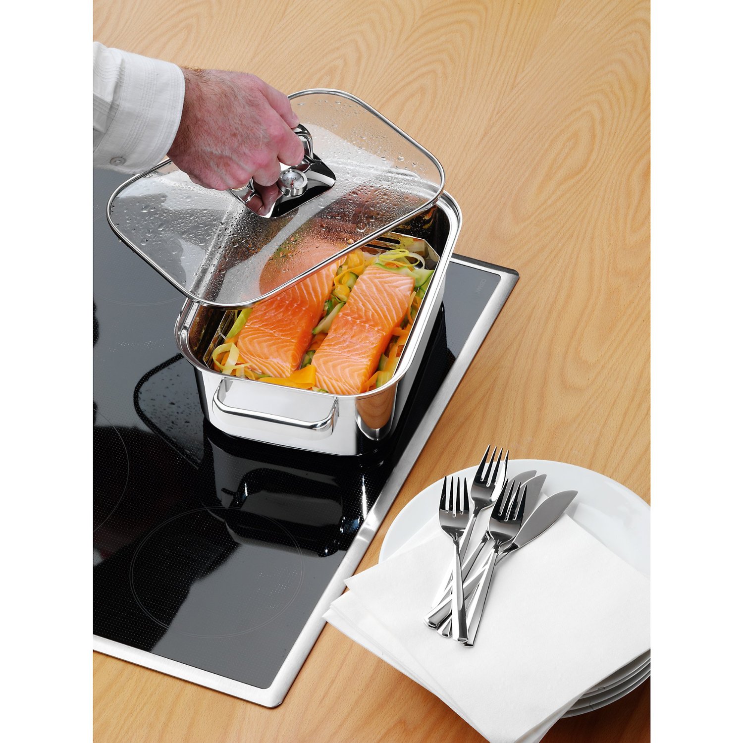 WMF Жаровня 32 х 21,5 см с паровой корзиной Vitalis Compact Aroma | https://grandposuda.com.ua