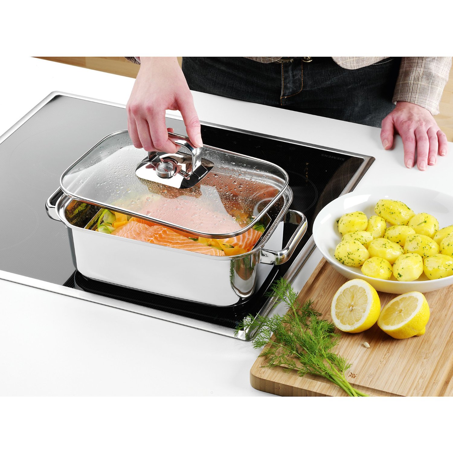 WMF Жаровня 32 х 21,5 см с паровой корзиной Vitalis Compact Aroma | https://grandposuda.com.ua