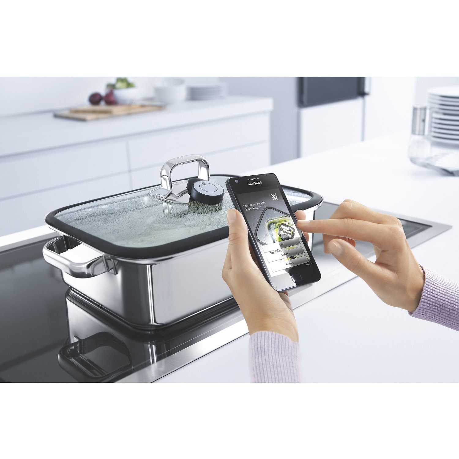 WMF Жаровня 35 х 21,5 см с паровой корзиной + электронный датчик Compact Aroma Vitalis | https://grandposuda.com.ua