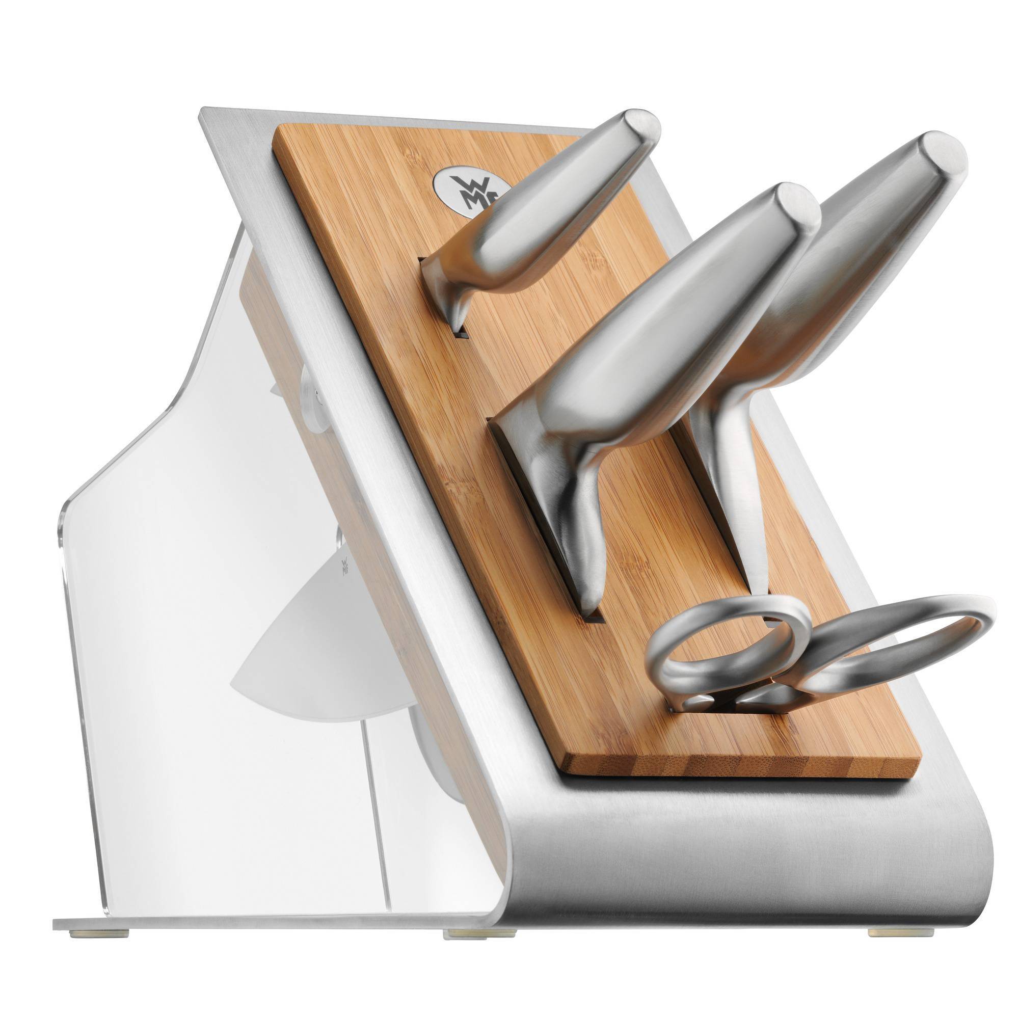 WMF Набор ножей с подставкой 5 предметов Chef`s Edition | https://grandposuda.com.ua