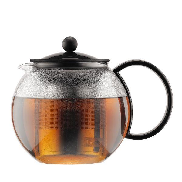 Bodum Заварочный чайник с фильтром, черный, 1 л, Assam | https://grandposuda.com.ua
