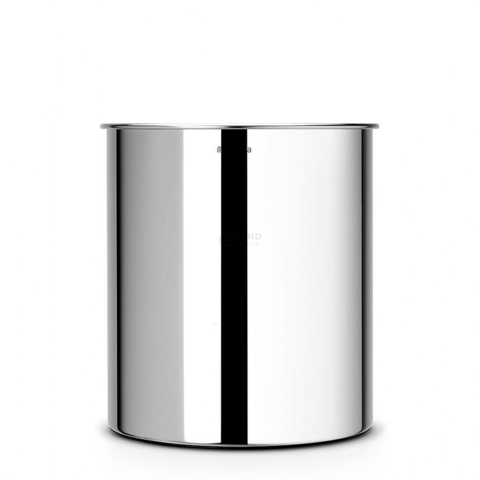 Brabantia Корзина для бумаг 7 л глянцевая сталь | https://grandposuda.com.ua