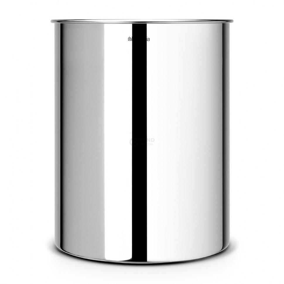 Brabantia Корзина для бумаг 15 л глянцевая сталь | https://grandposuda.com.ua