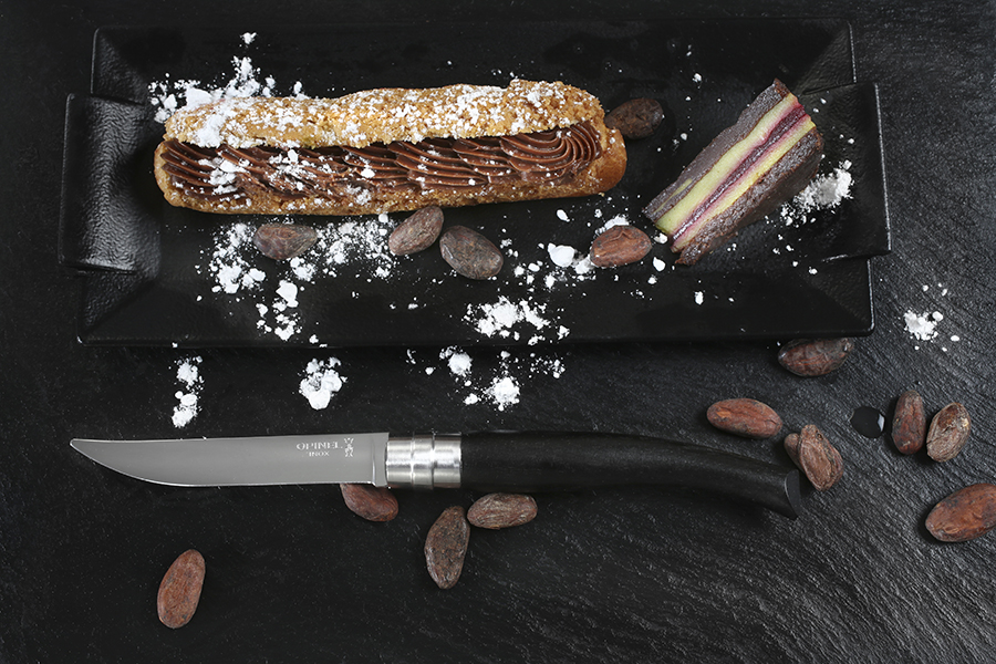 Opinel Набір з 4 кухонних ножів 10 см металік / чорний Table Chic | https://grandposuda.com.ua
